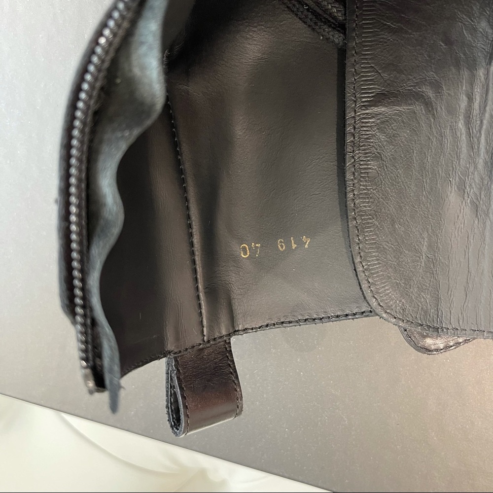 SOLD🚫VERSACE Leather Safety Pin Combat Boots, 40 10 - Picture 9 of 13